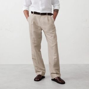 Banana Republic Tailored Linen Blend Trousers